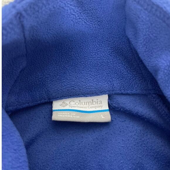 Columbia Royal Blue Pullover Quarter Zip Fleece Jacket Women's Size Large - Picture 6 of 6